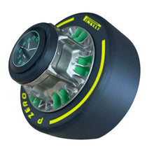 Load image into Gallery viewer, Formula One Wheel Nut Red Bull Racing - Max Verstappen - FIA Formula One Drivers' World Champion F1-247 Green Pirelli Clock