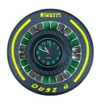 Load image into Gallery viewer, Formula One Wheel Nut Red Bull Racing - Max Verstappen - FIA Formula One Drivers' World Champion F1-247 Green Pirelli Clock
