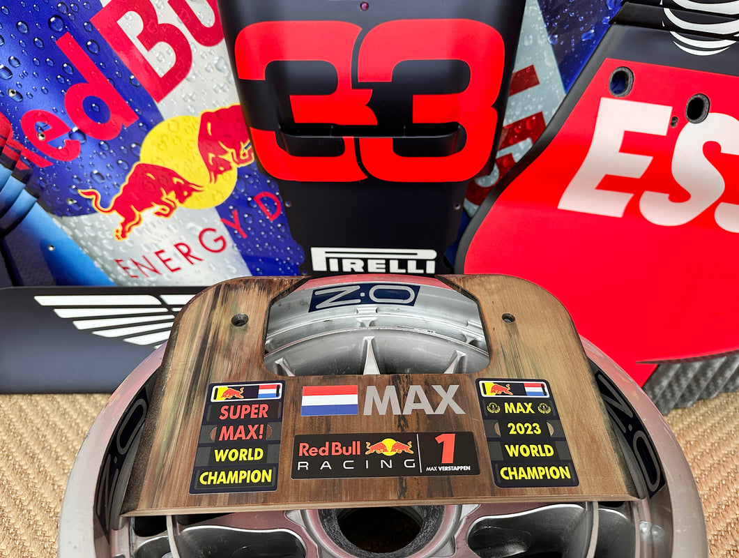 3083 RED BULL RACING Front plank section Max Verstappen FIA Formula One Drivers' World Champion F1-247